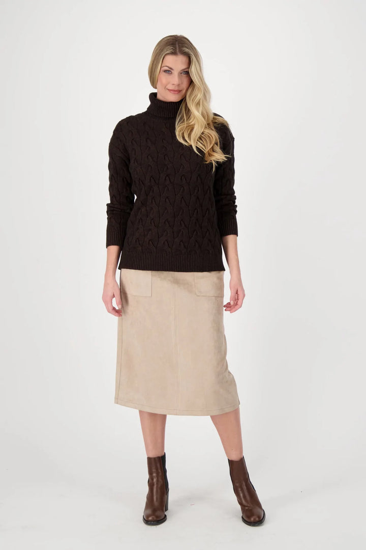 Soft Cable Knit Turtlneck