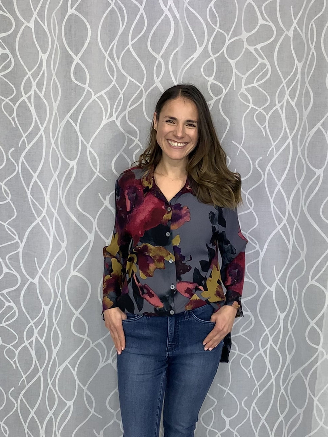 Asymmetrical Flower Elegant Blouse - Modella Lifestyle