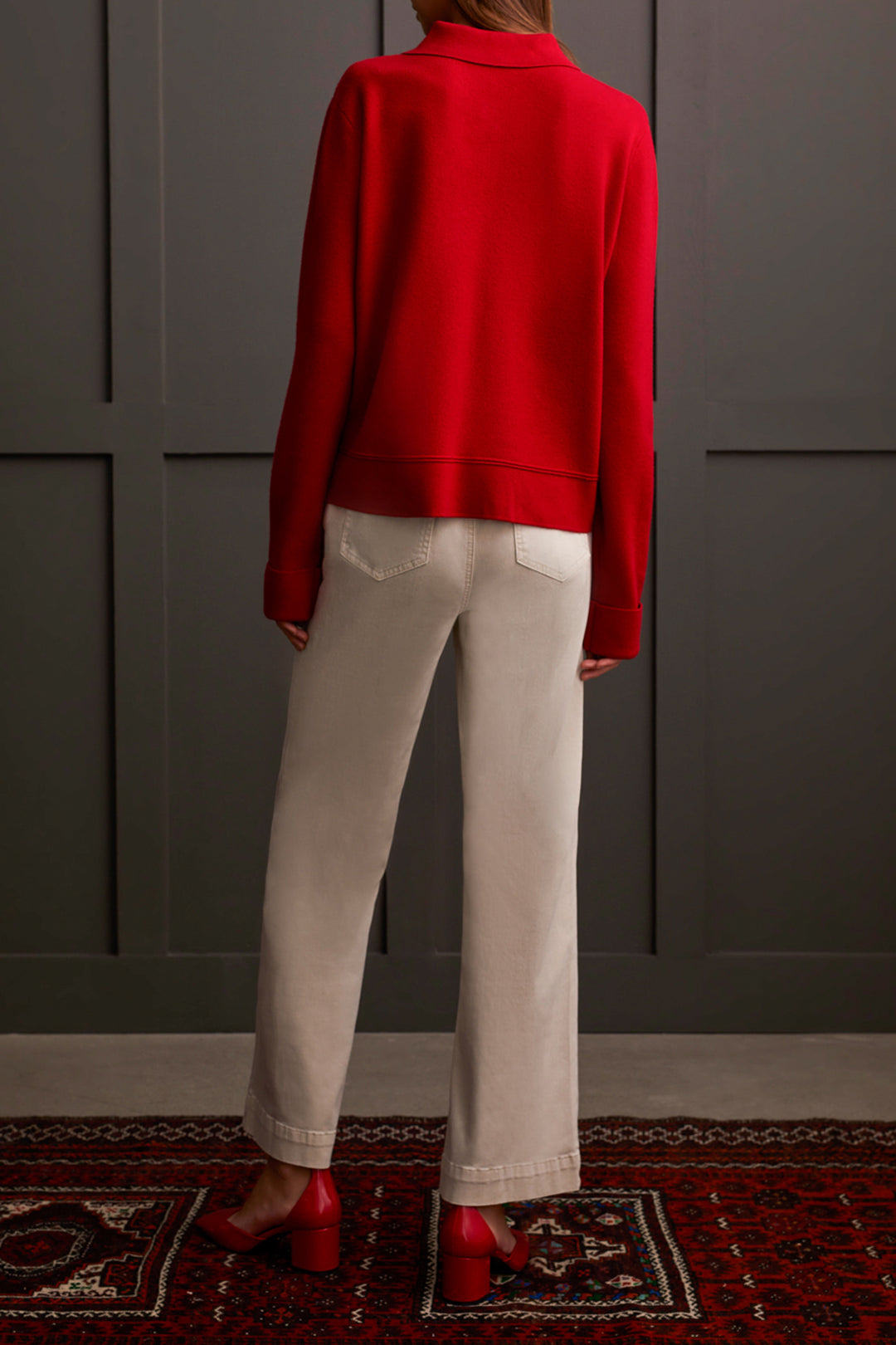 Long Sleeve Funnel Neck Sweater