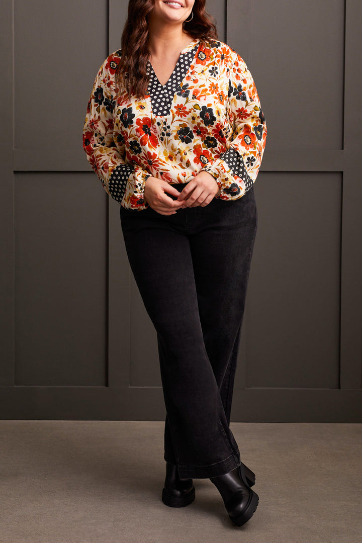 Long Sleeve Blouse With Placket