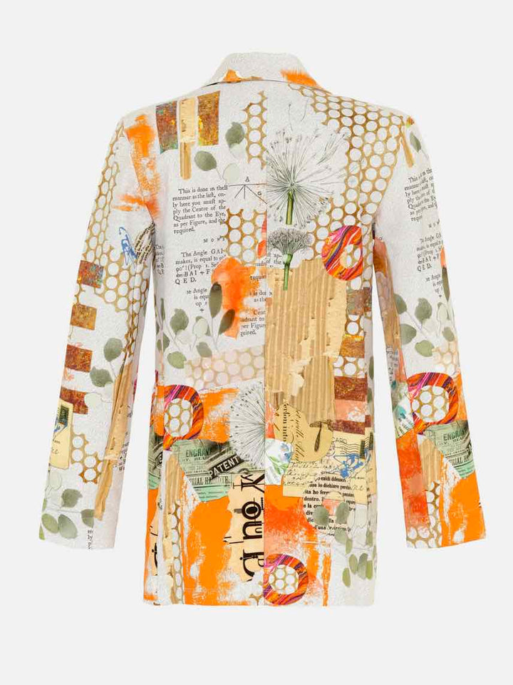 Art Print 1-Button Blazer