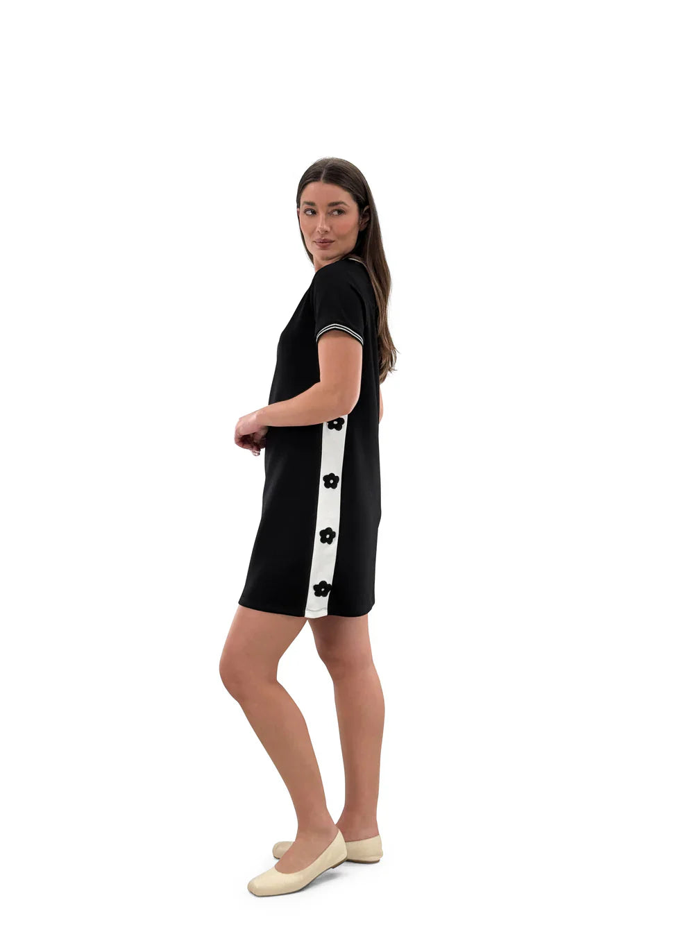 Black White Floral Dress