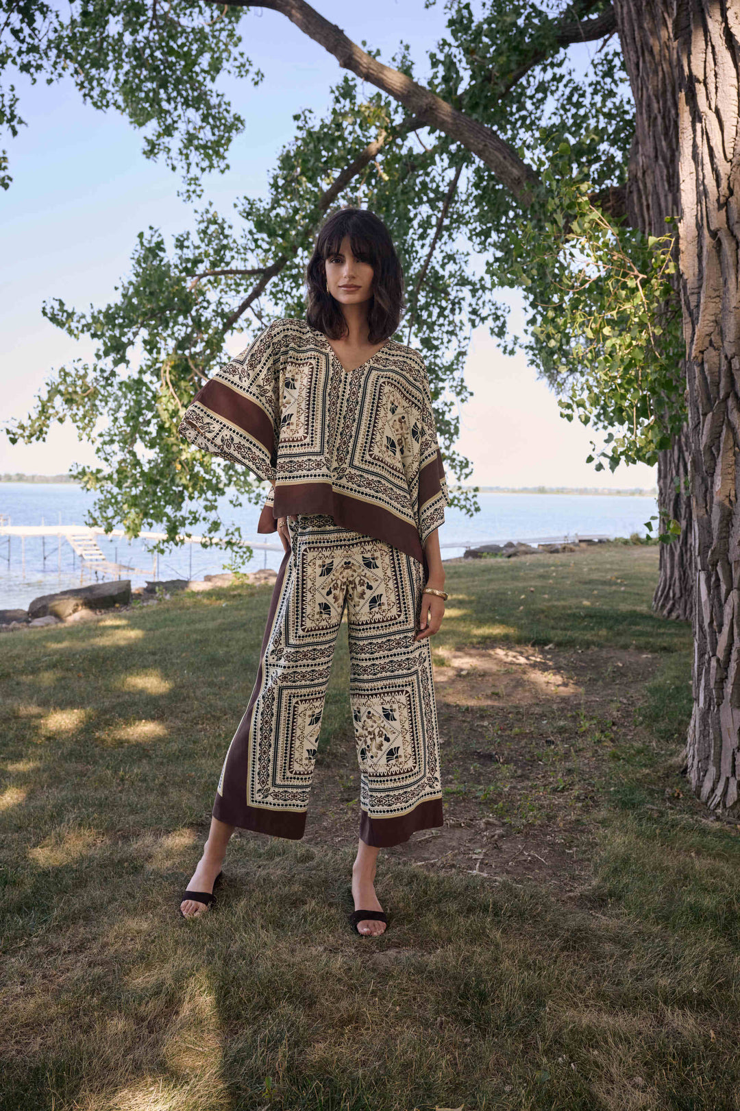 Scarf-Inspired Print Pant