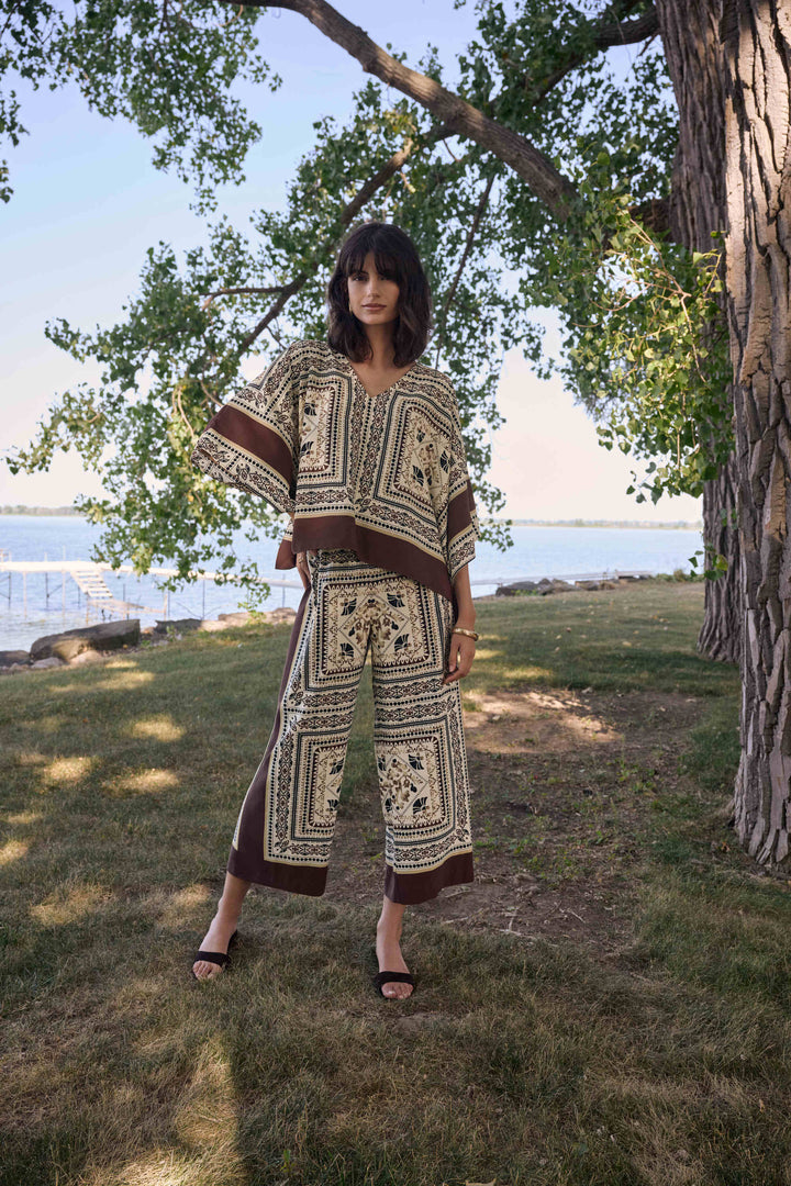 Scarf-Inspired Print Pant