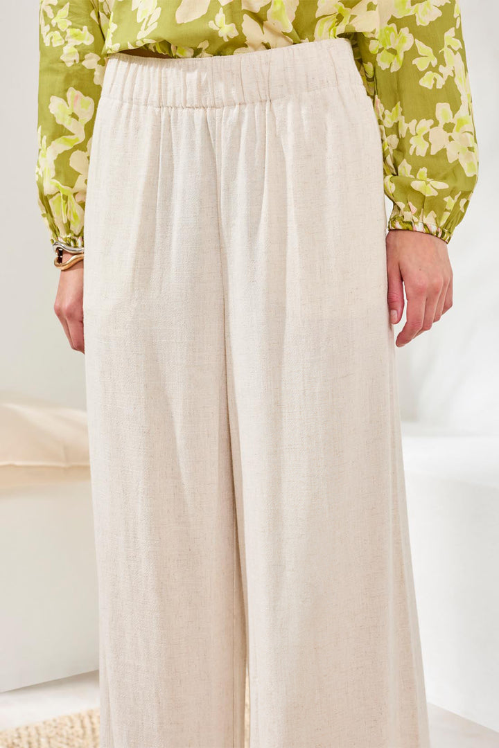 Flowy Linen Wide Leg Ankle Pant