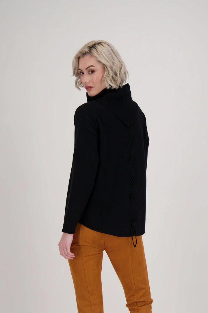 Shopping Sweater With Back Tie-up