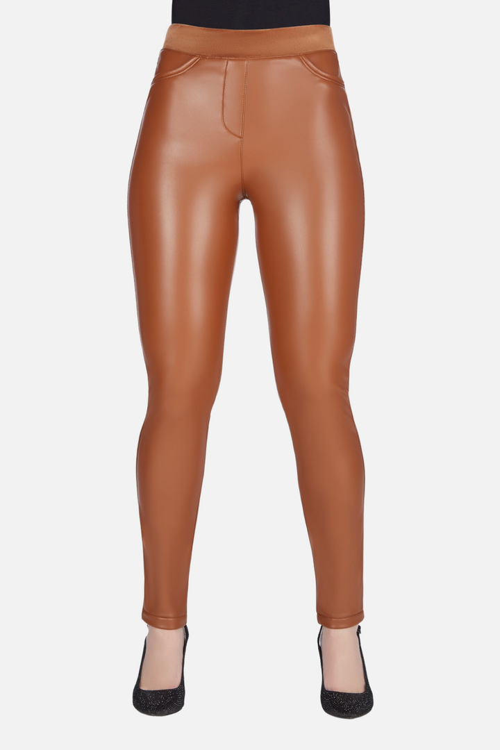 Pleather Tummy Tuck Pant