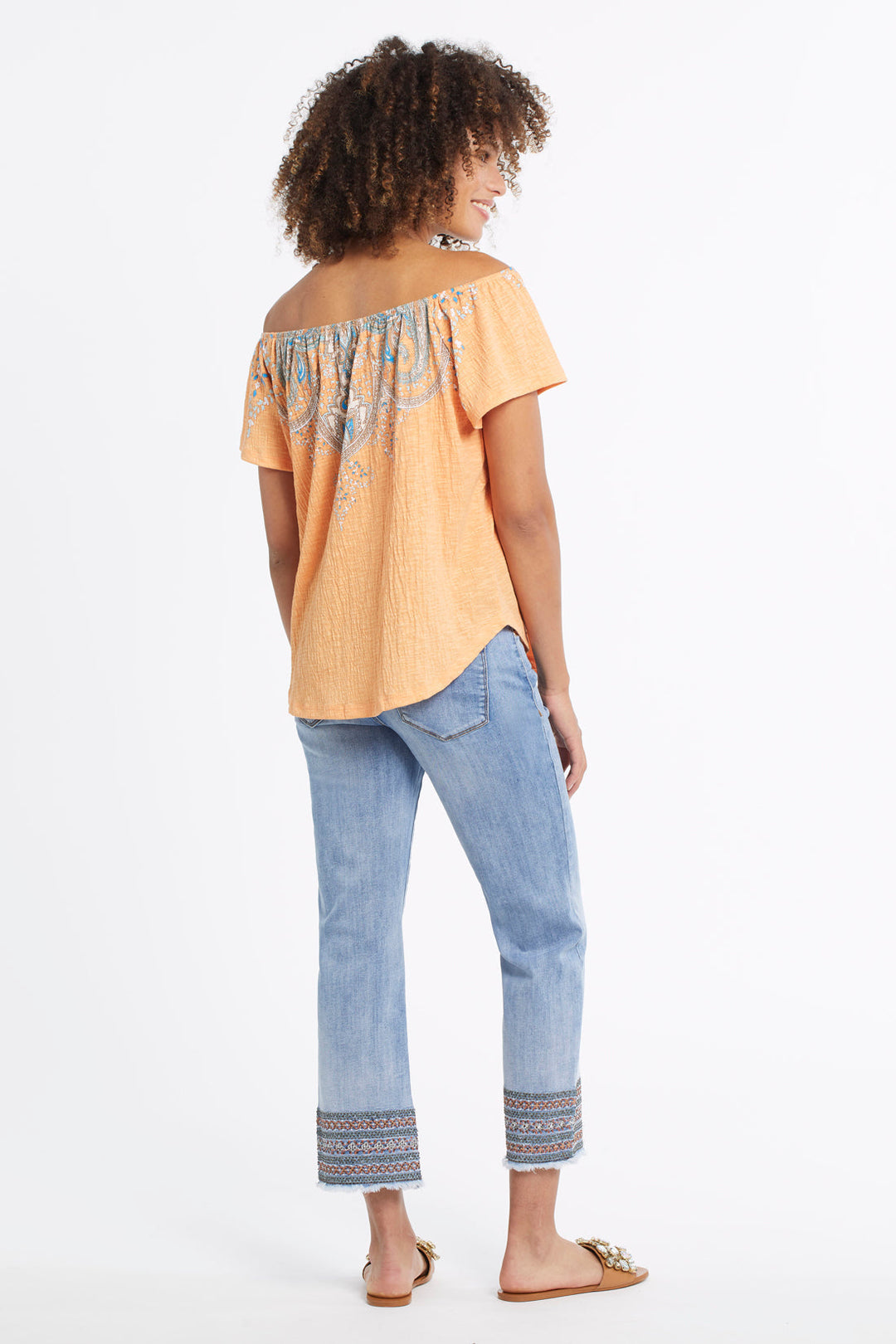 Crinkle Knit On/Off Shoulder Top