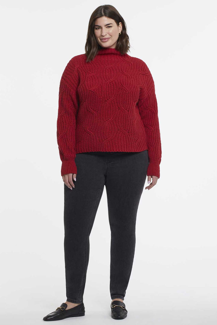 High Neck Boucle Loose Sweater