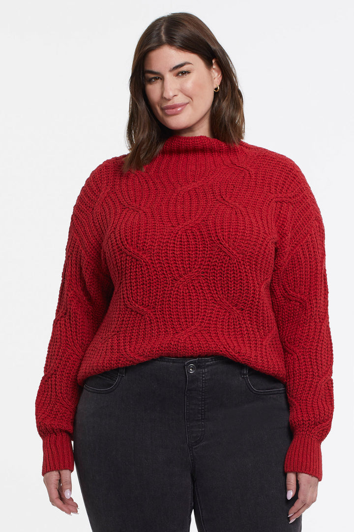 High Neck Boucle Loose Sweater