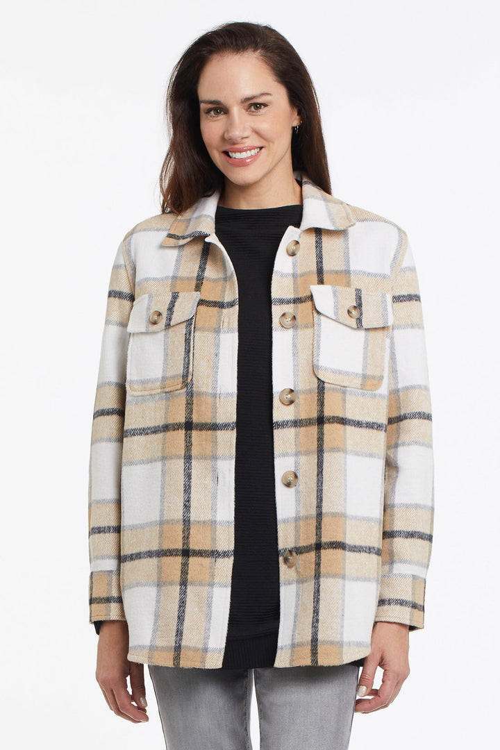 Long Sleeve Plaid Jacket