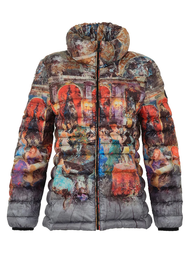 Colourful Print Puffer Jacket