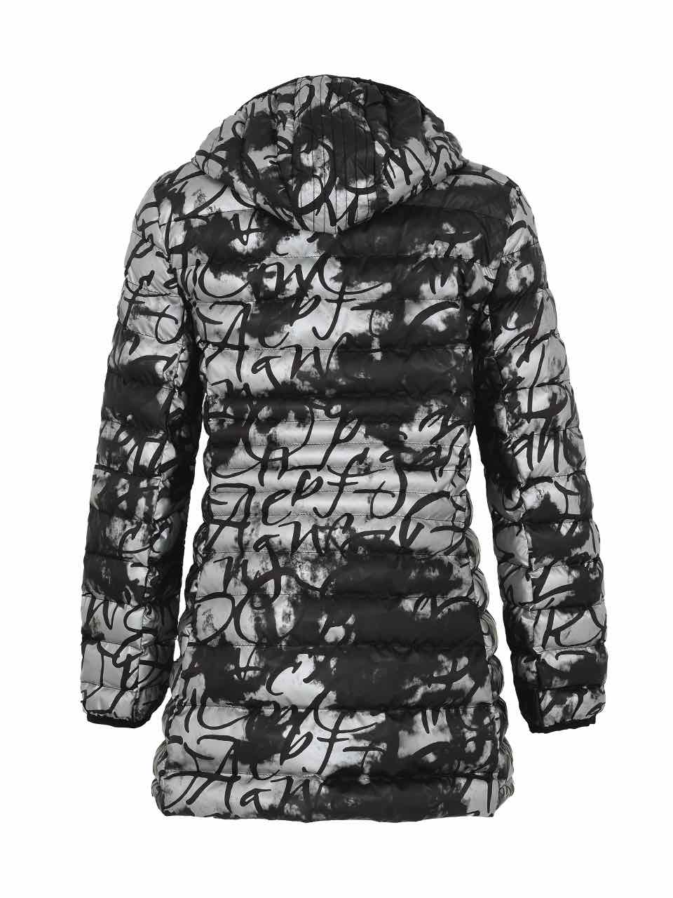 Print Long Puffer Coat