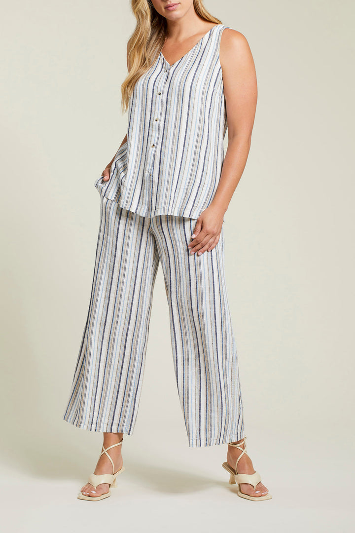 Wide-Leg Crop Pant With Drawstring