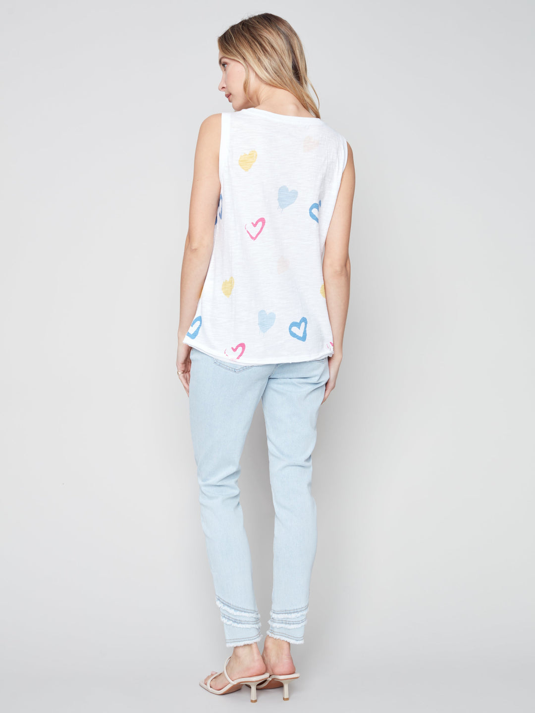 Sleeveless Printed Cotton Top