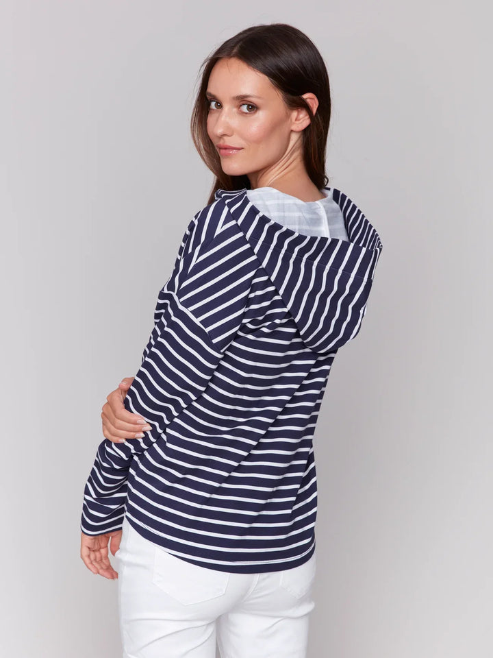 Striped Baby Terry Long Sleeve Top