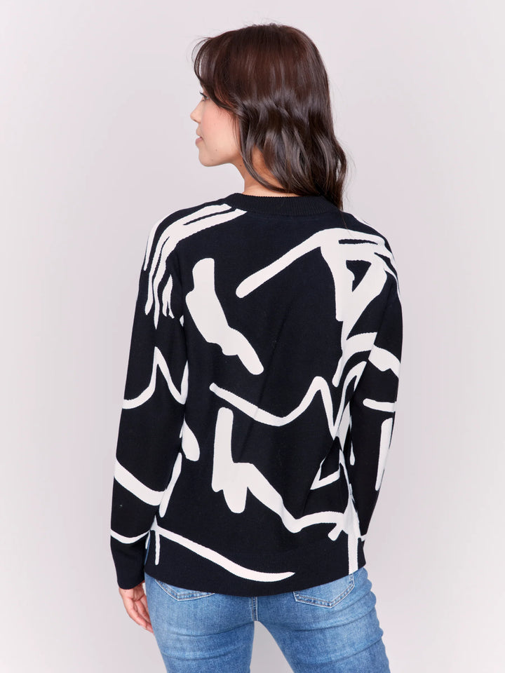 Print Ottoman Stitch Sweater