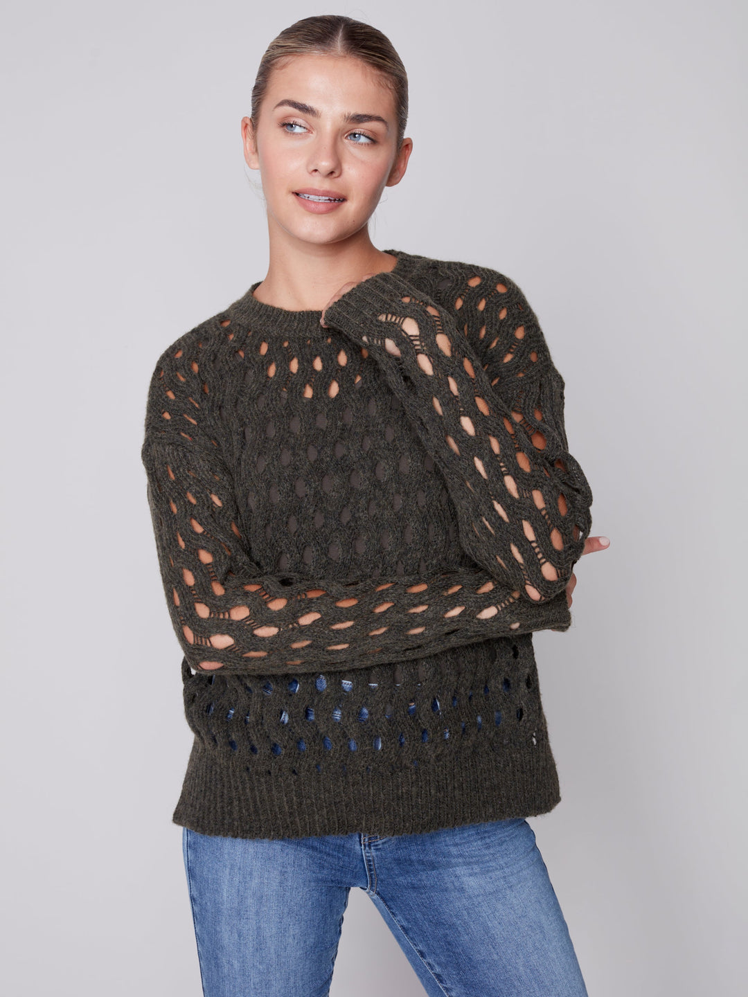 Wavy Net Sweater