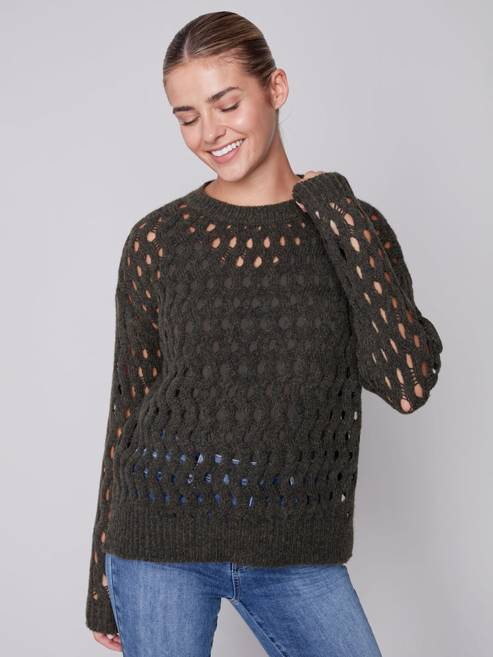 Wavy Net Sweater