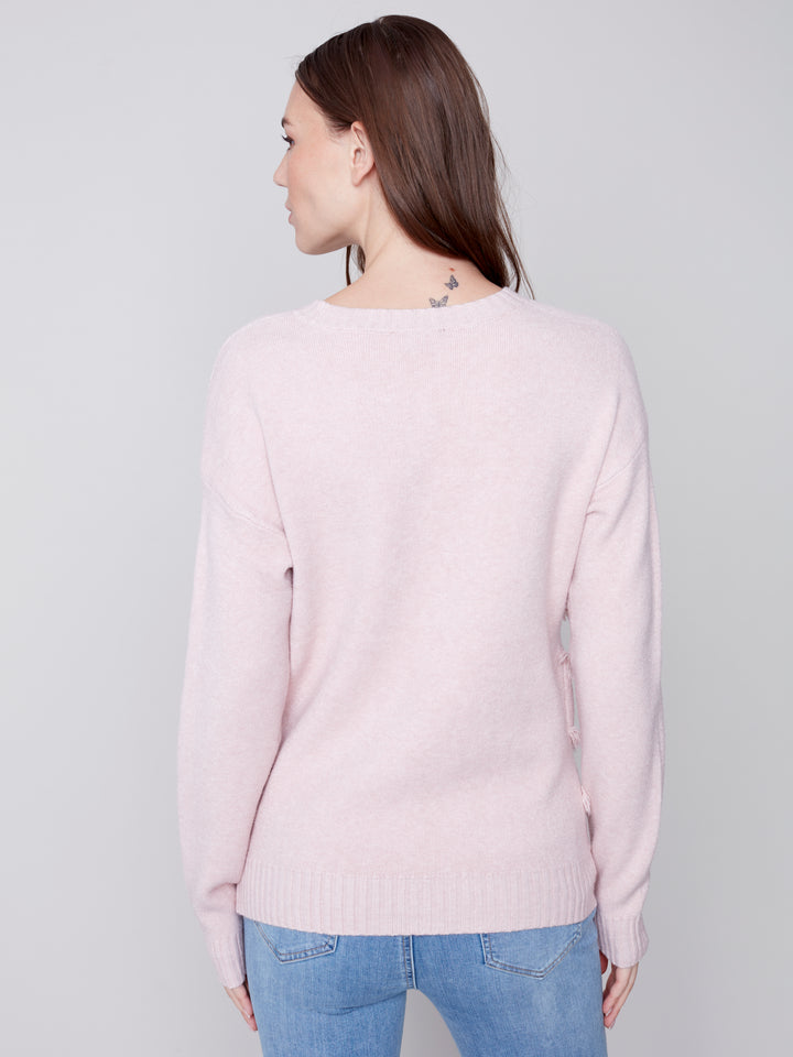 Super Plush Knit Striped Long Sleeve Top