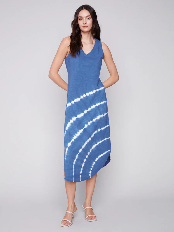 Sleeveless Tie Dye Maxi Dress