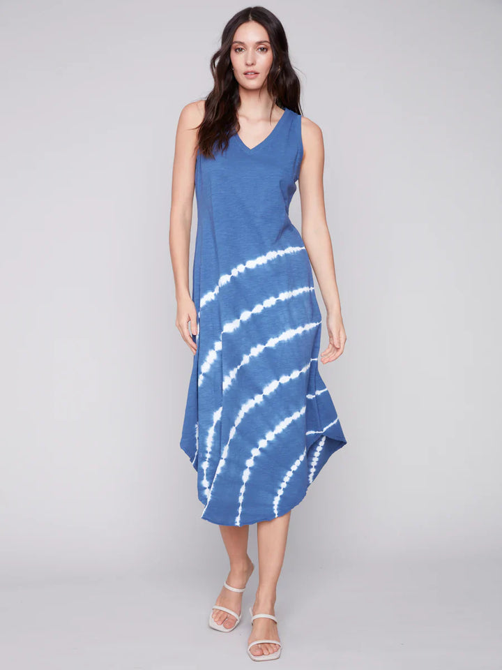 Sleeveless Tie Dye Maxi Dress