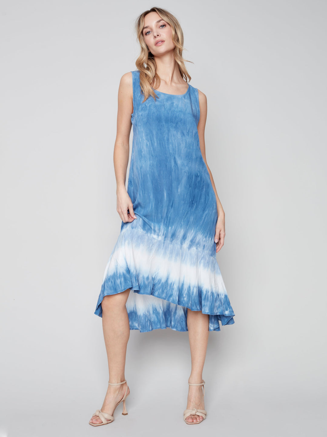 Sleeveless Tie Dye HiLo Maxi Dress