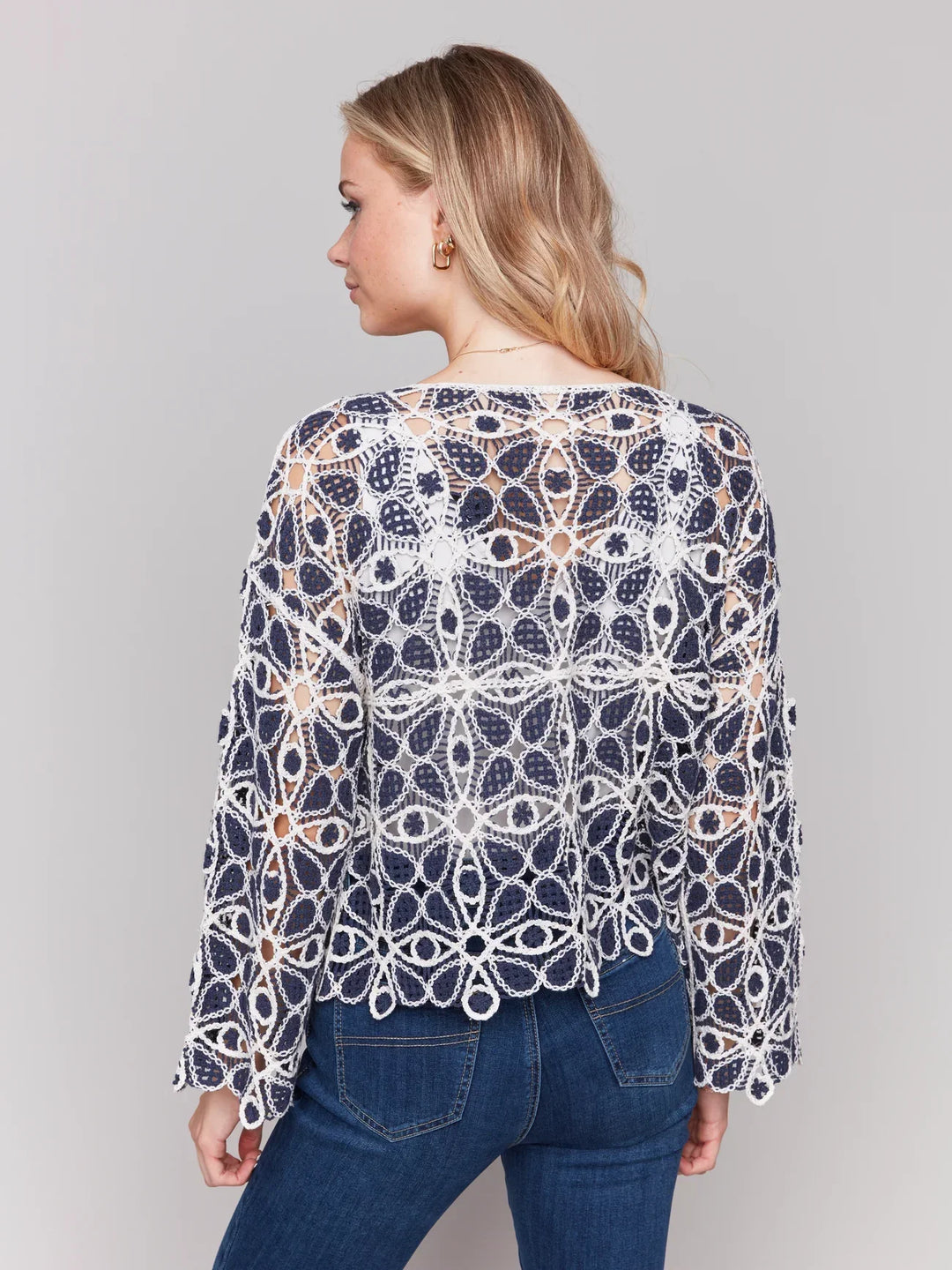 Flower Crochet L/S Top