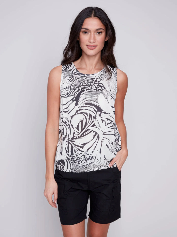 Printed Viscose Sleeveless Top