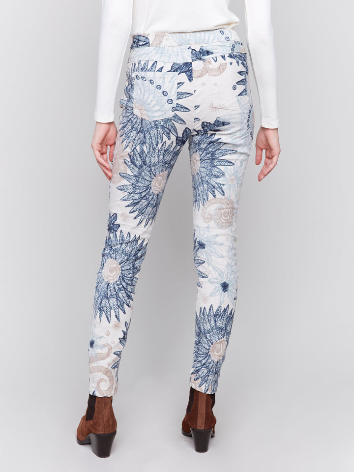 Printed Suede Crinkle Jogger