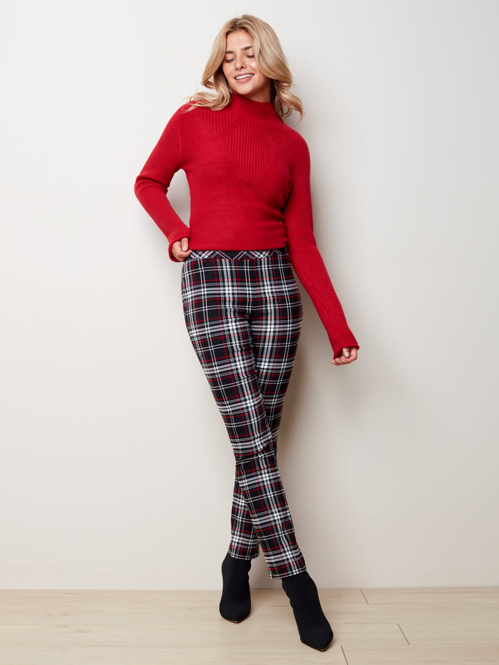 Great Plaid Knit Pant