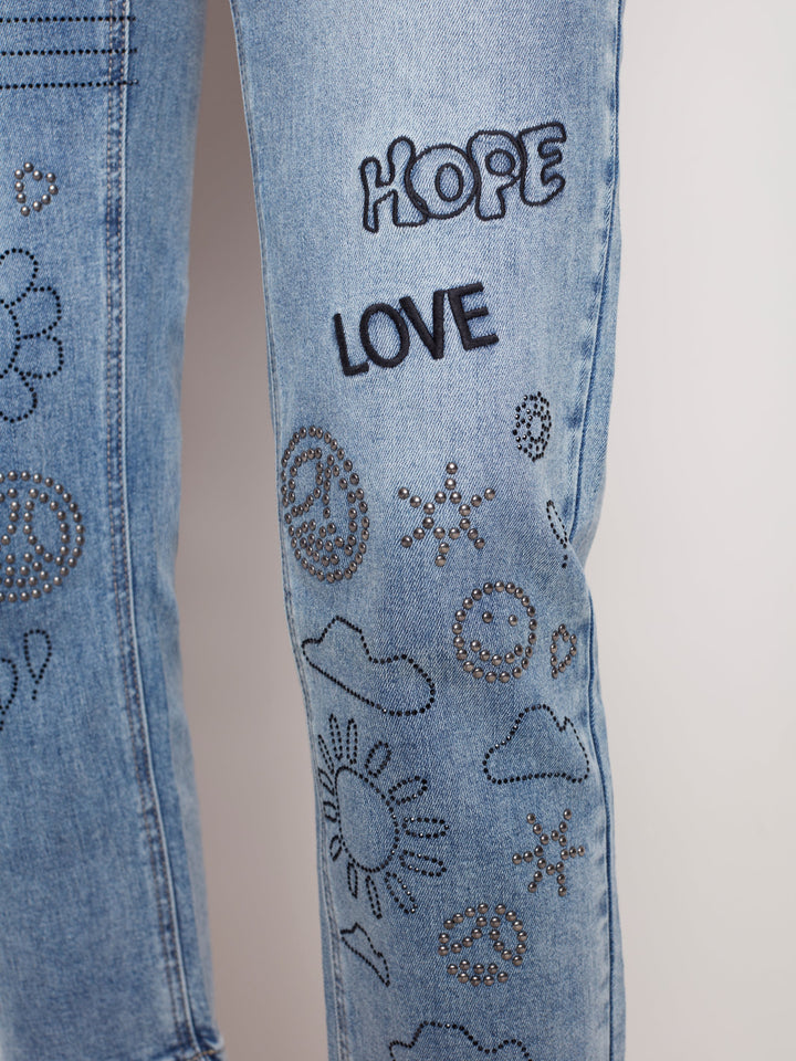 High Rise Mom Fit "Love" Jean