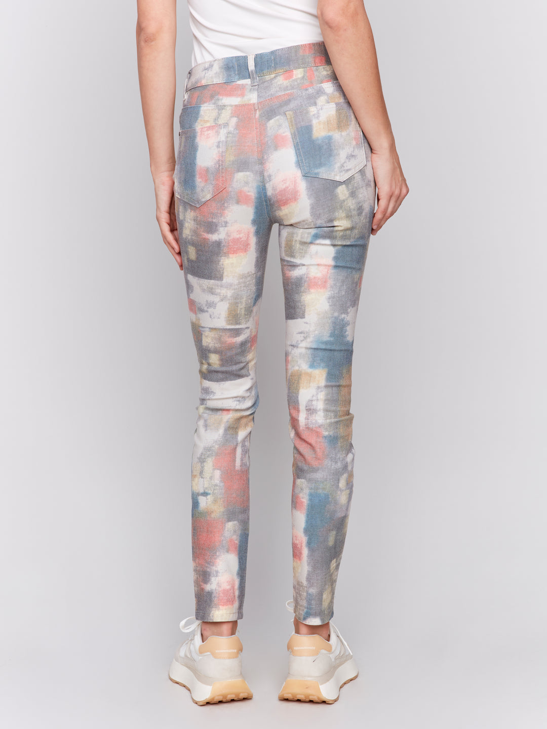 Printed Twill Skinny Pant