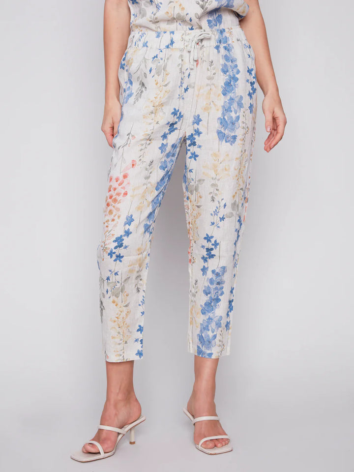 Garden Print Linen Pant