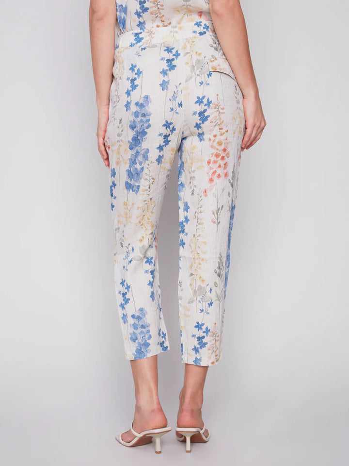 Garden Print Linen Pant