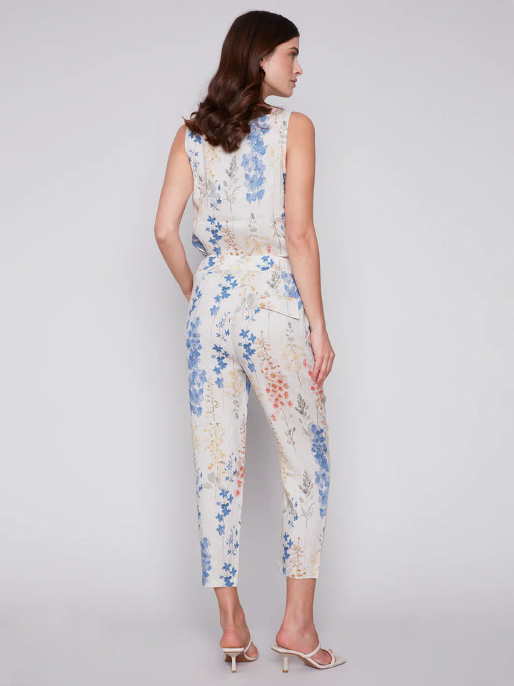 Garden Print Linen Pant