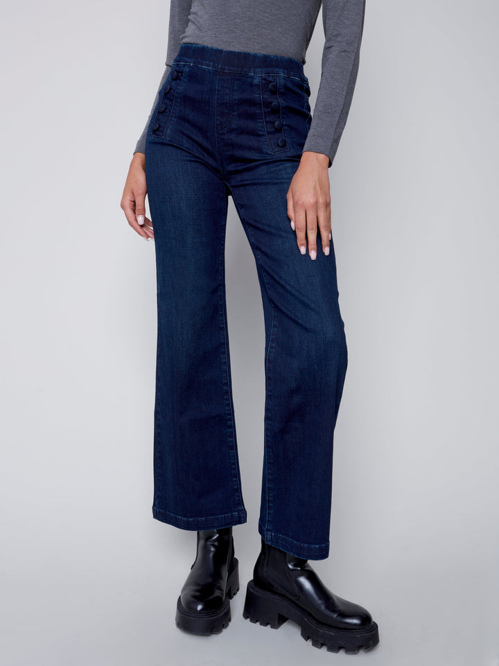 Stretch Flair Leg Denim Pant