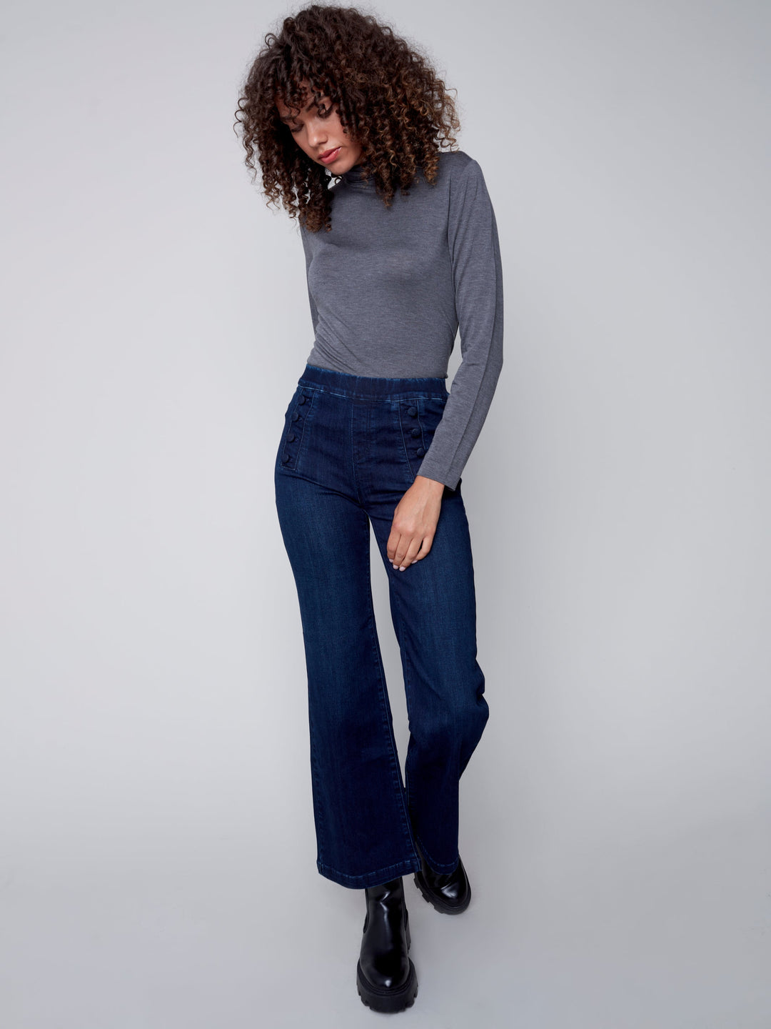 Stretch Flair Leg Denim Pant