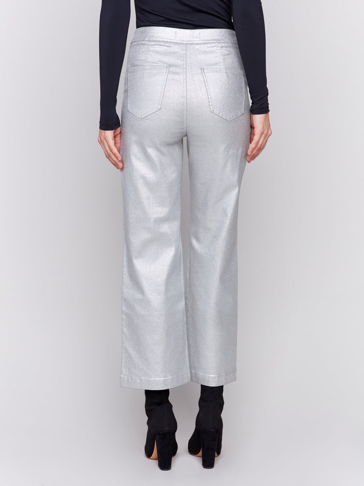 Shimmery Twill Pull-On Pant