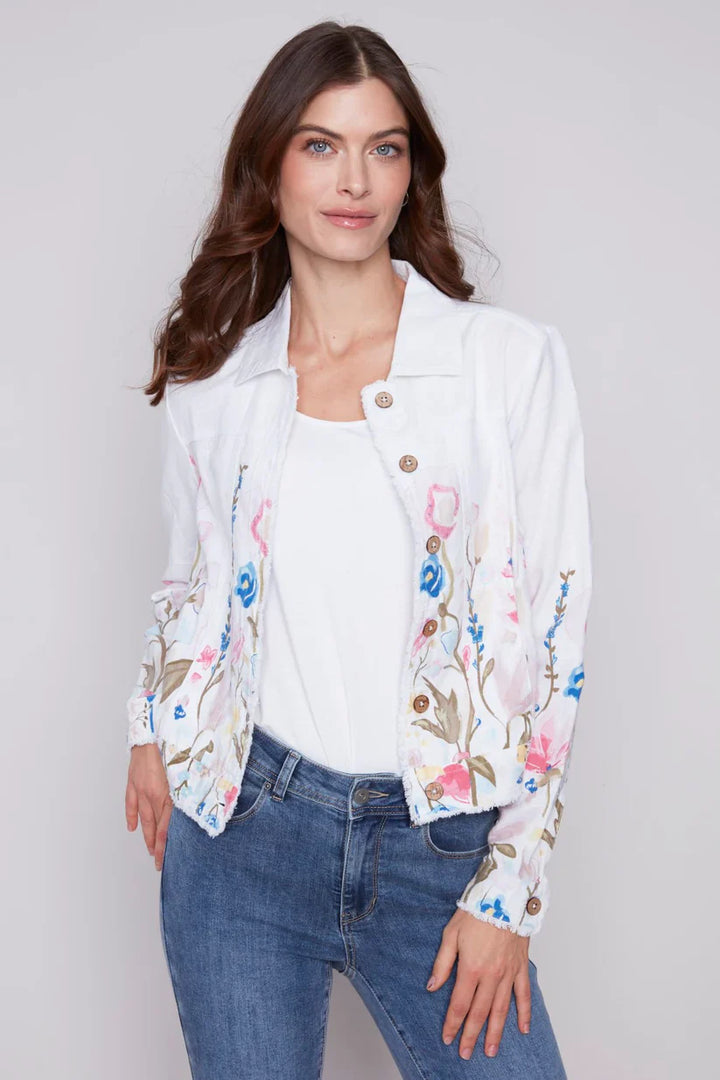 Linen Print "Jean" Jacket