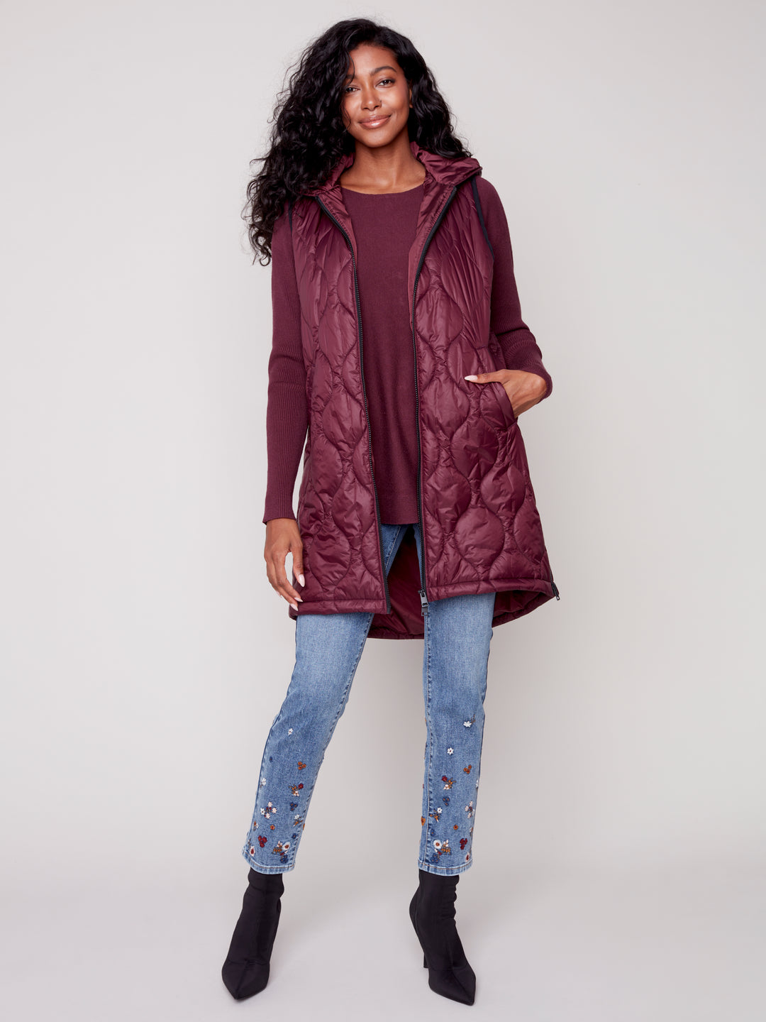 Hooded Quilted Puffer Vest