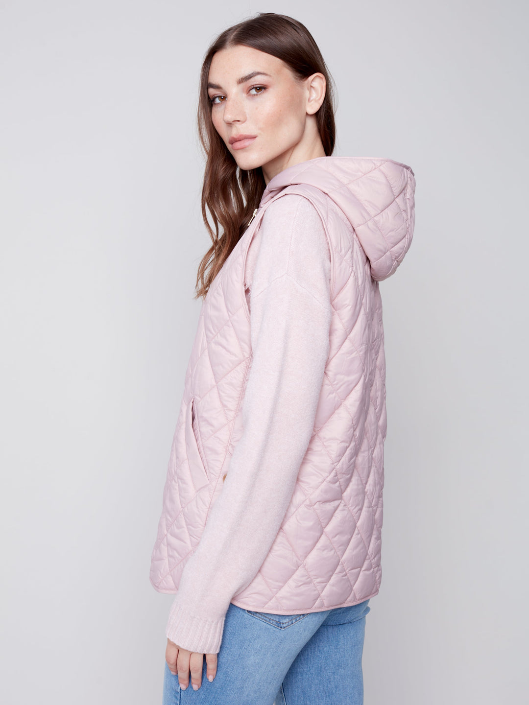 Hooded Quilted Puffer Vest