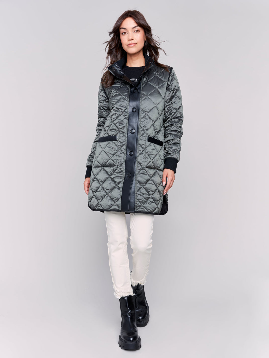 Reversible Long Quilted Jacket