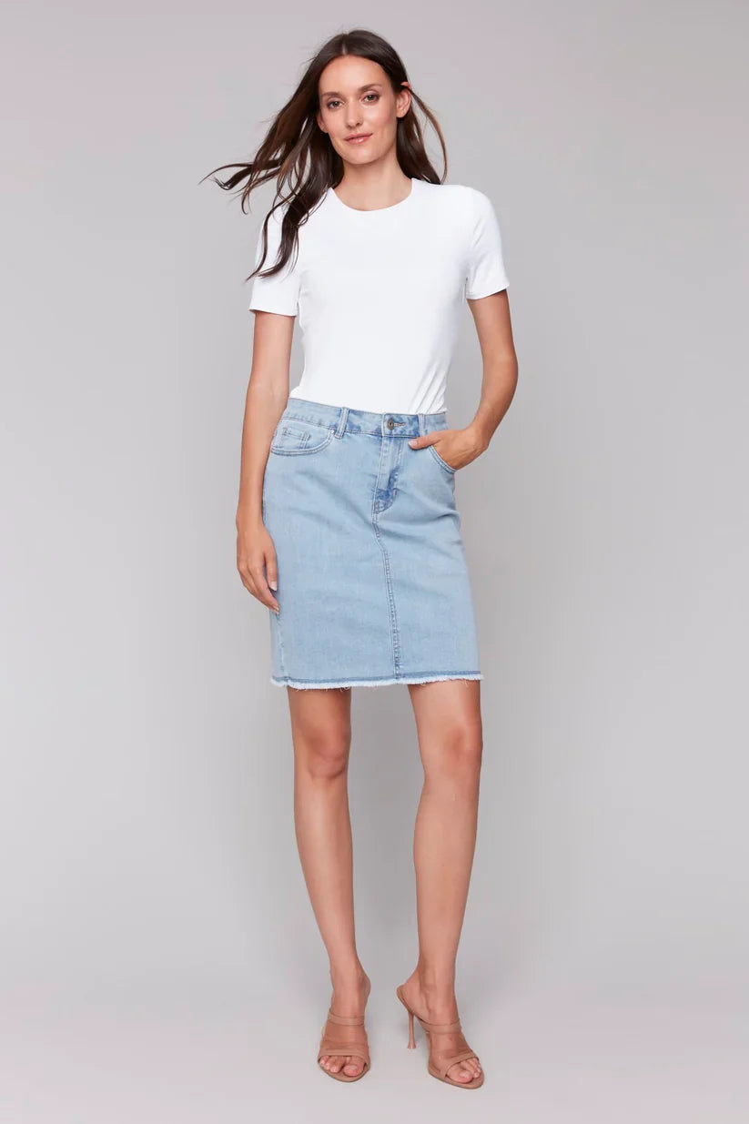 Stretch Denim Skirt