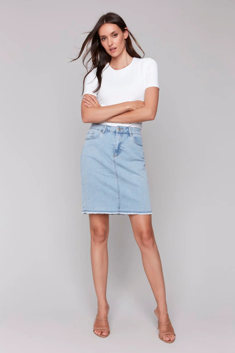 Stretch Denim Skirt