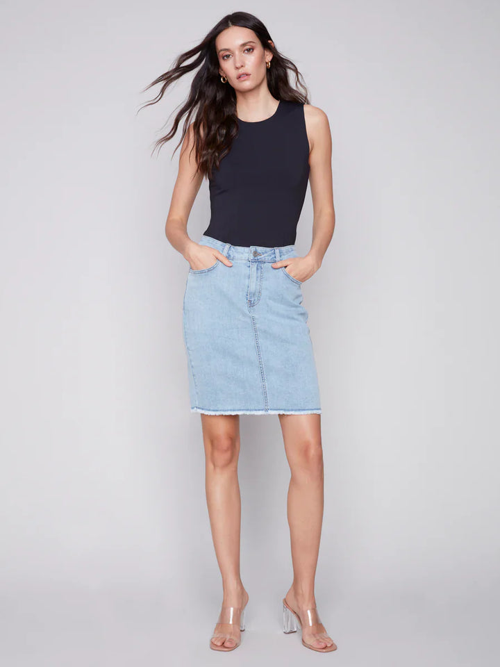 Stretch Denim Skort