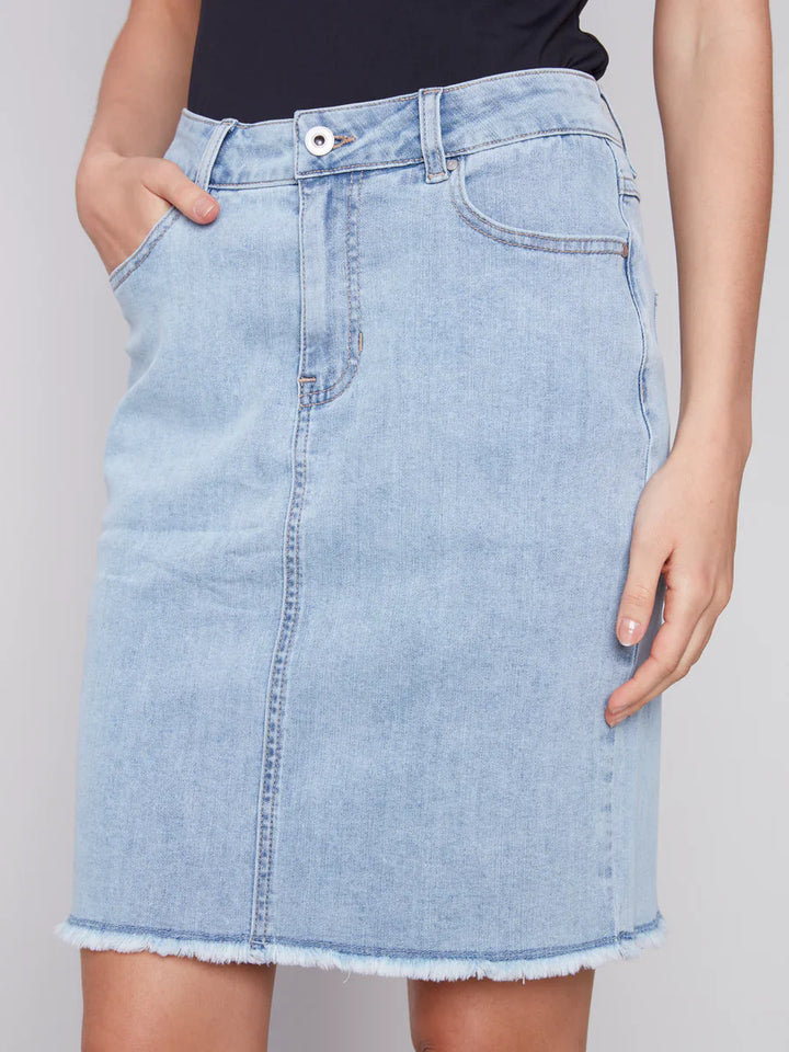 Stretch Denim Skort