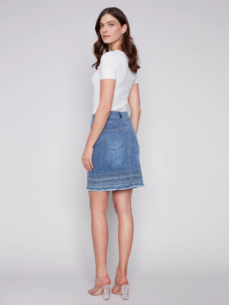 Stretch Denim Skort