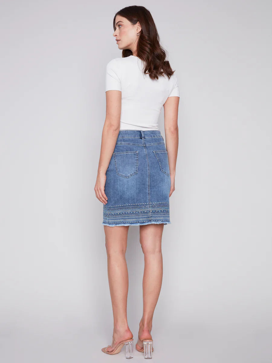 Stretch Denim Skort