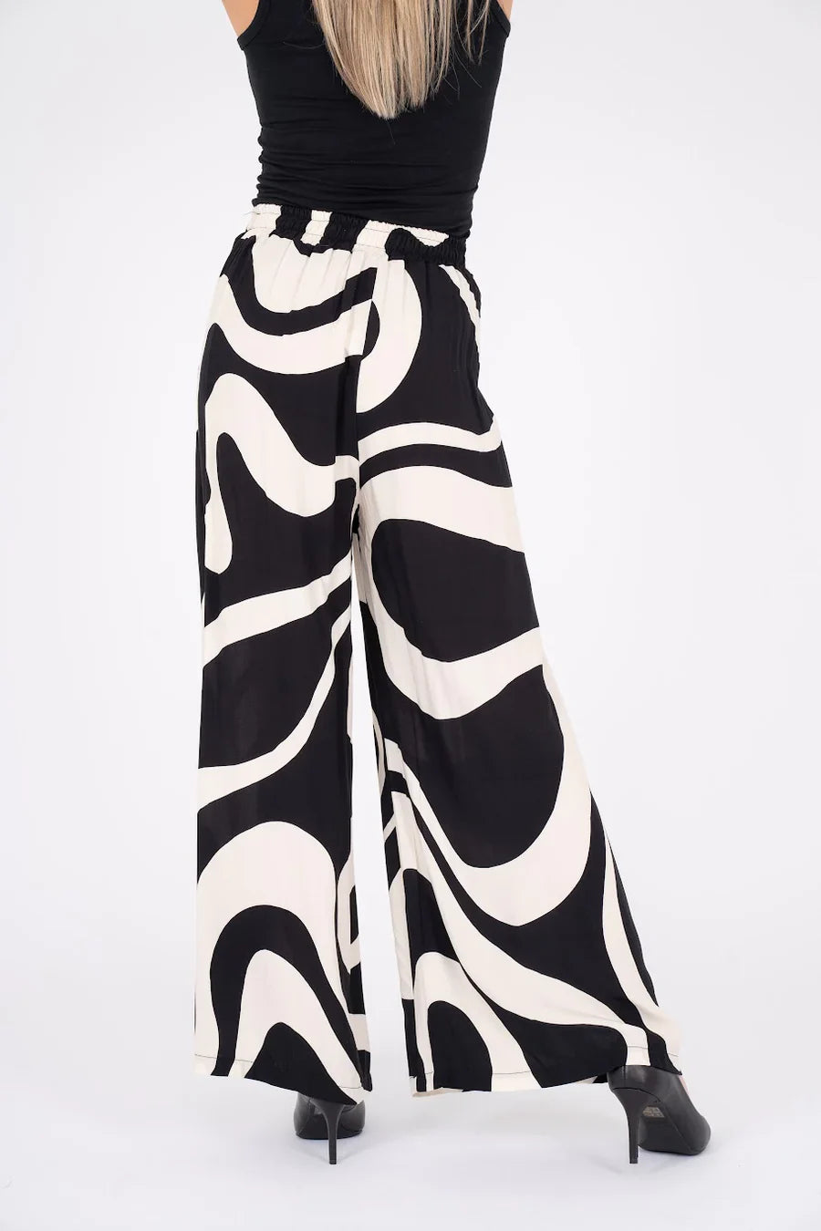 Swirl Wide-Leg Pant